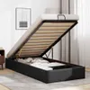 vidaXL Lit ottoman sans matelas noir 80x200 cm similicuir Voir les images du produit 2