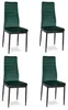 ModernHome LR-1494 Set mit 4 Esszimmerstühlen VELVET, grün Produktbild-Vorschau 5