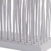 A close-up view of a white room divider made of thin, vertical wooden sticks. Náhled obrázku produktu
