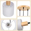 ZMH Pendelleuchte Holz Weiß Esstischlampe Vintage Produktbild-Vorschau 5