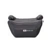 A dark gray child booster seat is shown against a white background. Podgląd zdjęcia produktu