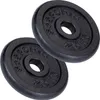 Two black weight plates are shown against a white background. Produktbild-Vorschau