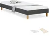 Lit rembourré avec matelas 90x200 Sommier à lattes Lit Voir les images du produit 2