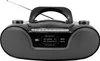 A black Soundmaster SCD8300SW Boombox DAB+/UKW CD-Player Bluetooth is shown against a white background. Voir les images du produit