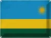 vianmo Blechschild 30x40 cm Ruanda Rwanda Flagge Fahne Produktbild-Vorschau 1