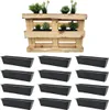 12er Set Pflanzkasten Schwarz für Balkon & Europaletten – Produktbild-Vorschau 1