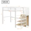 A technical drawing of a loft bed with dimensions indicated. Anteprima dell’immagine prodotto