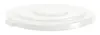 A white lid for a container, shown from a side angle. Produktbild-Vorschau