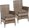 Rattan Gartensessel Polyrattan Stuhl Gartenstuhl 2er Set Produktbild-Vorschau 1