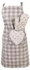 Clayre & Eef Ofenhandschuh 18x30 cm Beige Grau Baumwolle Produktbild-Vorschau 3