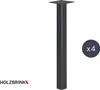 HOLZBRINK Tischbeine Eckig, Möbelfüße aus Quadratrohr 80x80 Produktbild-Vorschau 3