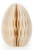 Osterei aus Papier beige zum Hinstellen Honeycomb Wabenball Produktbild-Vorschau 1