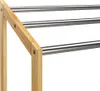CASARIA® Handtuchhalter Stehend Bambus Holz 3 Edelstahl Produktbild-Vorschau 3