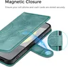 Samsung Galaxy S24 5G Custodia in pelle Portafoglio Verde Anteprima dell’immagine prodotto 5