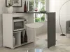 Drehbarer Barschrank SATURNE - weiß und grau Produktbild-Vorschau 2