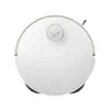 A top-down view of a white robot vacuum cleaner on a white background. Produktbild-Vorschau