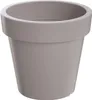 A plain, neutral studio shot of a single gray plant pot. Produktbild-Vorschau