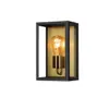 A single wall lamp with a black frame and a gold interior, featuring an exposed Edison-style bulb. Produktbild-Vorschau