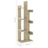 Libreria Sonoma in rovere 48x25,5x140 cm materiale a base Anteprima dell’immagine prodotto 14