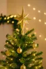 Christbaumspitze Glitzerstern Hellgold 26cm - Produktbild-Vorschau 3