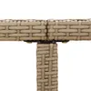 vidaXL Gartentisch Beige 109x107x74 cm Poly Rattan & Anteprima dell’immagine prodotto 7