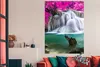 MuchoWow® Poster Wasserfall - Rosa - Bäume 120x160 cm - Produktbild-Vorschau 2