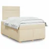Boxspringbett mit Matratze Creme 120x200 cm Stoff Produktbild-Vorschau 2