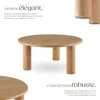 Table basse SISSI ronde avec pieds en bois massif - Chêne Voir les images du produit 3