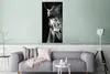 MuchoWow® Poster Tierprofil Giraffe in schwarz und weiß Produktbild-Vorschau 5