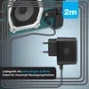 A close-up view of a power adapter and a speaker, with a cable connecting them, against a gradient background. Anteprima dell’immagine prodotto