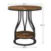 A diagram of a round side table with dimensions indicated. Produktbild-Vorschau
