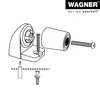 Butée de porte WAGNER HOOK - 60 x 40 x 50 mm, aspect métal Voir les images du produit 4