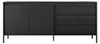 Sideboard Kommode FERRATO 187 cm Schwarz Riffelung grifflos Produktbild-Vorschau 5