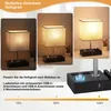 Tischlampe für Schlafzimmer, Nachttischlampe mit 2 Produktbild-Vorschau 1