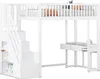 Sweiko 90x200 Hochbett mit Multifunktionstisch, sicherer Produktbild-Vorschau 6