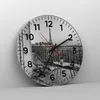 Wanduhr - Rund - Glasuhr - Schwarzweiß Paris Balkon - Produktbild-Vorschau 4