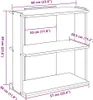 vidaXL Bücherregal 3 Böden Räuchereiche 60x30x60 cm Produktbild-Vorschau 8