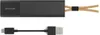 A black Invoxia GPS tracker with two tan cables extending from one end, and a separate USB-C to USB-A cable below. Náhled obrázku produktu