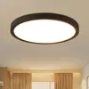 ZMH LED plafoniera nera piatta IP44 22cm bianco caldo 15W Anteprima dell’immagine prodotto 1