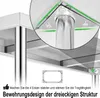 XINZI Table de travail en inox avec rebord 100 x 60 x 85 cm Voir les images du produit 7