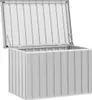 A grey garden storage box with its lid open, shown against a white background. Náhled obrázku produktu