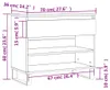 vidaXL Schuhregal Räuchereiche 70x36x60 cm Holzwerkstoff Produktbild-Vorschau 8