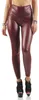 Damen Leggings Hohe Taille Wet-Look Glanz; Bordo Matt M/38 Produktbild-Vorschau 2
