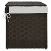 vidaXL Kosz na pranie z pokrywą Ciemnobrązowy 55,5x35x34 cm Podgląd zdjęcia produktu 5