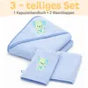 Baby Kapuzenhandtuch 80x80cm aus 100% Baumwolle - Weiches Produktbild-Vorschau 3