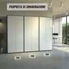 SIMPLYFURN Armadio Ufficio Amira T00, armadio chiuso con 2 Anteprima dell’immagine prodotto 5