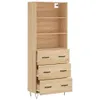 vidaXL Highboard Sonoma Eiche 69,5x34x180 cm Holzwerkstoff Produktbild-Vorschau 5