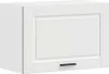 A white kitchen wall cabinet with a single drawer and a decorative panel on the door. Anteprima dell’immagine prodotto