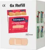 A product box for Salvequick textile plasters, showing the packaging and a single plaster. Anteprima dell’immagine prodotto