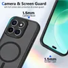 A close-up marketing image showing a phone case with emphasis on its camera and screen protection features. Produktbild-Vorschau